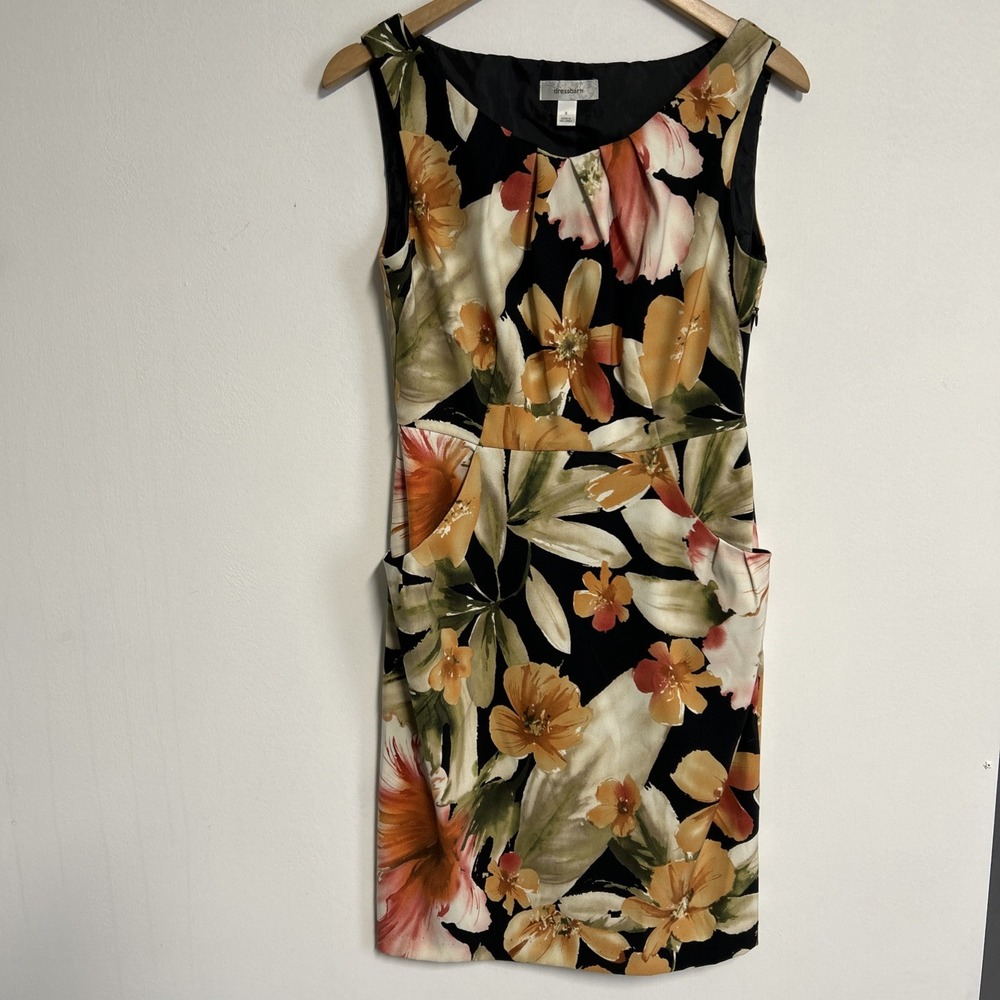 Dressbarn Women's 6 Floral‎ Dress Feminine Pockets Classic Cottagecore Colorful
